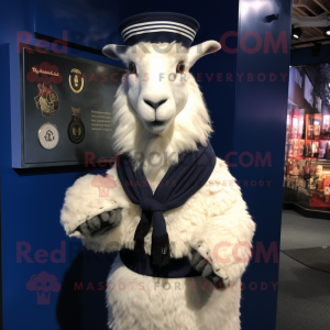 Navy Angora Goat maskot...