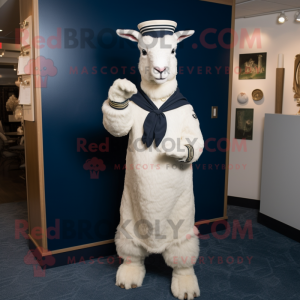 Navy Angora Goat mascotte...