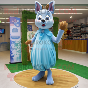 Sky Blue Roe Deer mascotte...