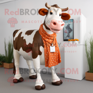 Rust Holstein koe mascotte...