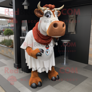 Rust Holstein koe mascotte...