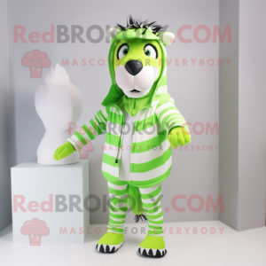 Lime Green Zebra mascotte...