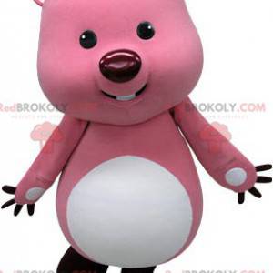 Mascotrosa og hvit bever. Otter maskot - Redbrokoly.com