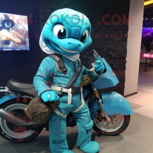 Cyan Python mascotte...