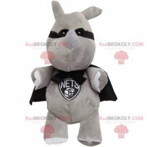 Masked rabbit mascot with a cape - Redbrokoly.com