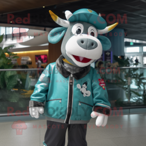 Postava maskota Teal Cow...