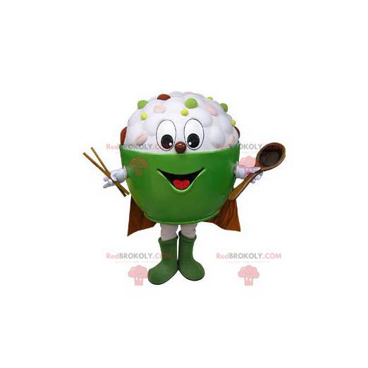 Mascotte de bol rempli de nourriture asiatique - Redbrokoly.com