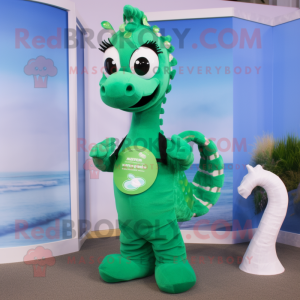 Green Sea Horse mascotte...