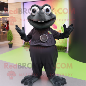 Black Frog maskot kostym...