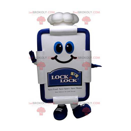 Tafel restaurant kaart mascotte met een koksmuts -