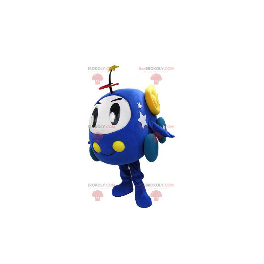 Mascotte de voiture bleue et blanche. Mascotte de jouet -