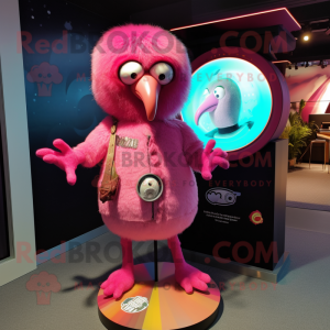 Pink Kiwi mascotte kostuum...