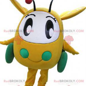 Mascote amarelo e verde do carro de brinquedo - Redbrokoly.com