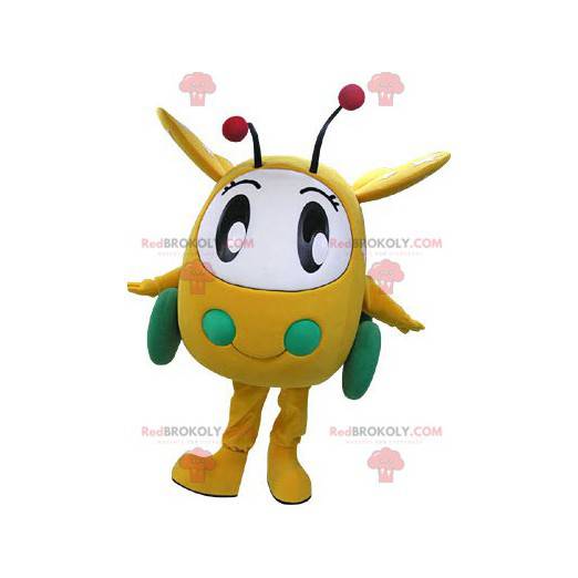 Mascote amarelo e verde do carro de brinquedo - Redbrokoly.com