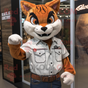 Rust Bobcat maskot kostume...