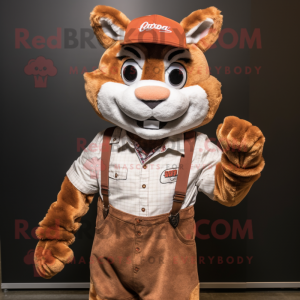 Rust Bobcat maskot drakt...