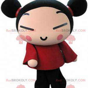 Aziatische karakter doll mascotte - Redbrokoly.com