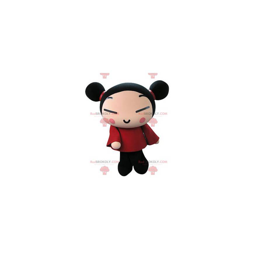 Asiatisk karakter dukke maskot - Redbrokoly.com