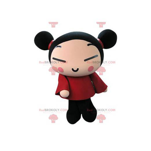 Mascote boneca de personagem asiática - Redbrokoly.com