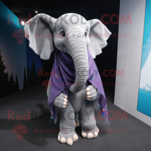 nan Elephant mascot costume character dressed with a Sweater and Scarf clips