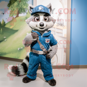 Blue Raccoon mascotte...