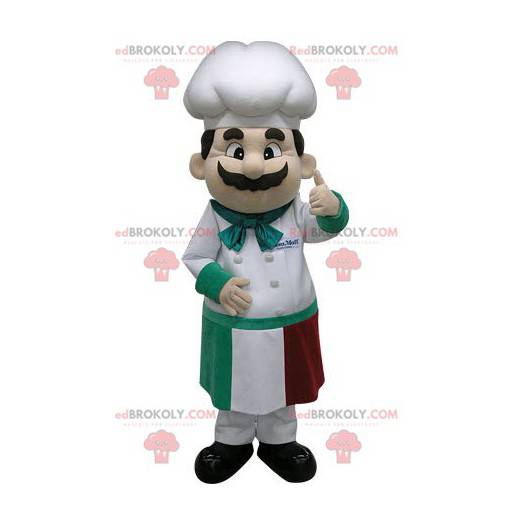 Head chef mascot with an apron and a chef's hat - Redbrokoly.com