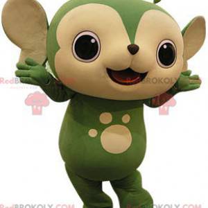 Mascotte animale verde e beige. Mascotte scoiattolo -