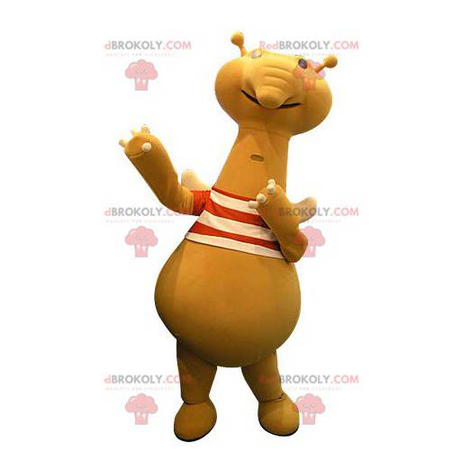 Mascotte animale giallo con le ali. Mascotte gialla -