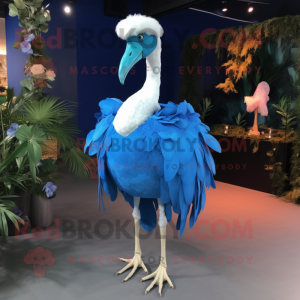 Blauer Flamingo Maskottchen...