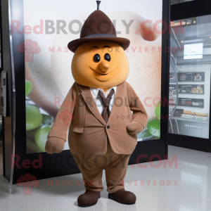 Brown Pear mascotte kostuum...