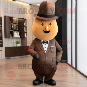 Brown Pear mascotte kostuum...