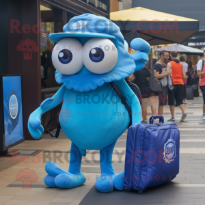 Blue Fried Calamari maskot...