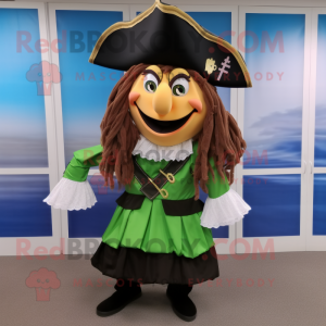 Olive Pirate maskot kostym...