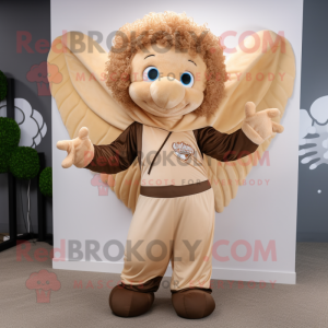 Tan Cupid maskot kostume...