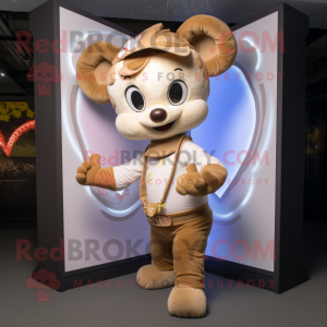 Tan Cupid mascotte kostuum...