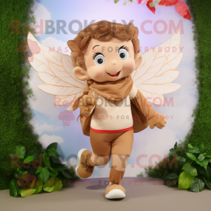 Tan Cupid maskot drakt...