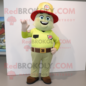 Olive Fire Fighter maskot...