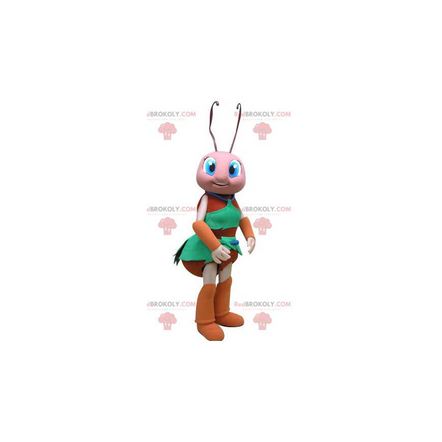 Orange and pink ant mascot. Insect mascot - Redbrokoly.com