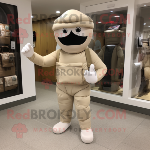 Beige Soldier maskot...