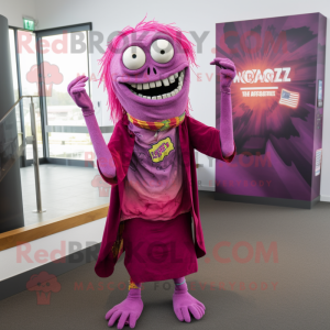 Magenta zombie mascotte...