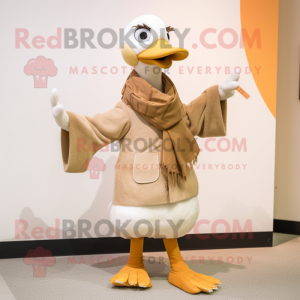 Tan Goose mascotte kostuum...