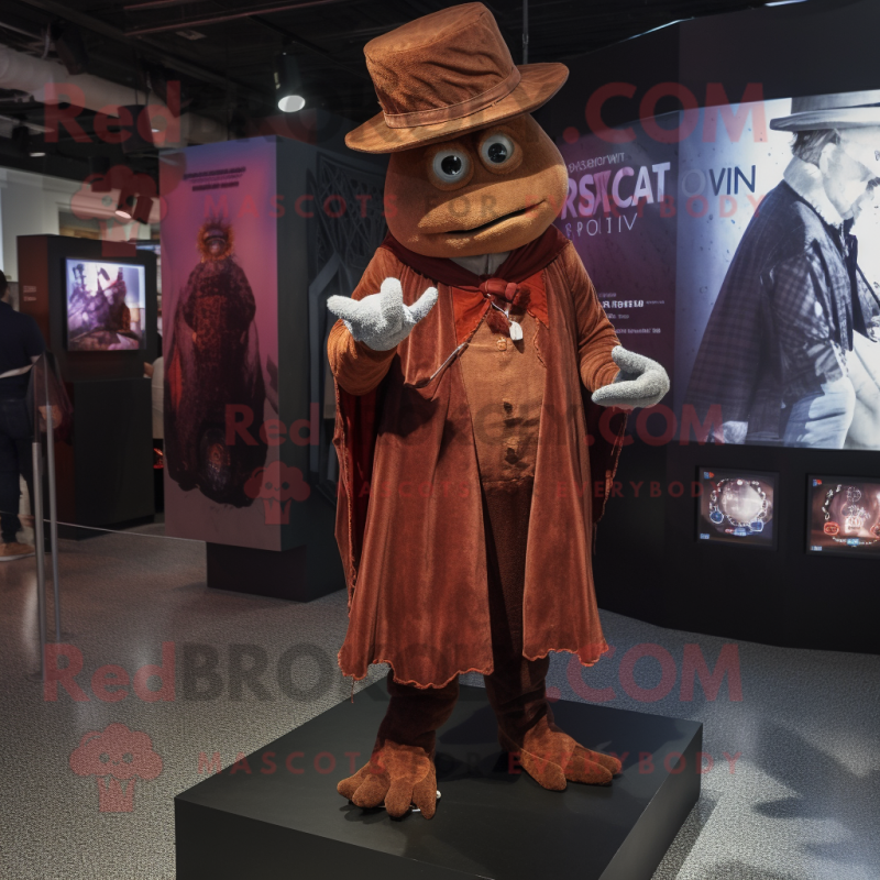 Rust Magician mascot costume character dressed with a Poplin Shirt and Anklets Rust Magician mascot costume character dressed with a Poplin Shirt and Anklets