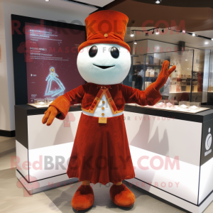Rust Magician mascot costume character dressed with a Poplin Shirt and Anklets