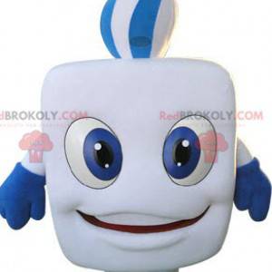 Mascote dente branco de goma de mascar - Redbrokoly.com