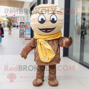 Brun Ramen maskot kostume...
