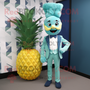 Cyan Pineapple maskot...