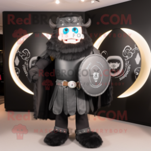 Black Celtic Shield mascot costume character dressed with a Trousers and Wallets