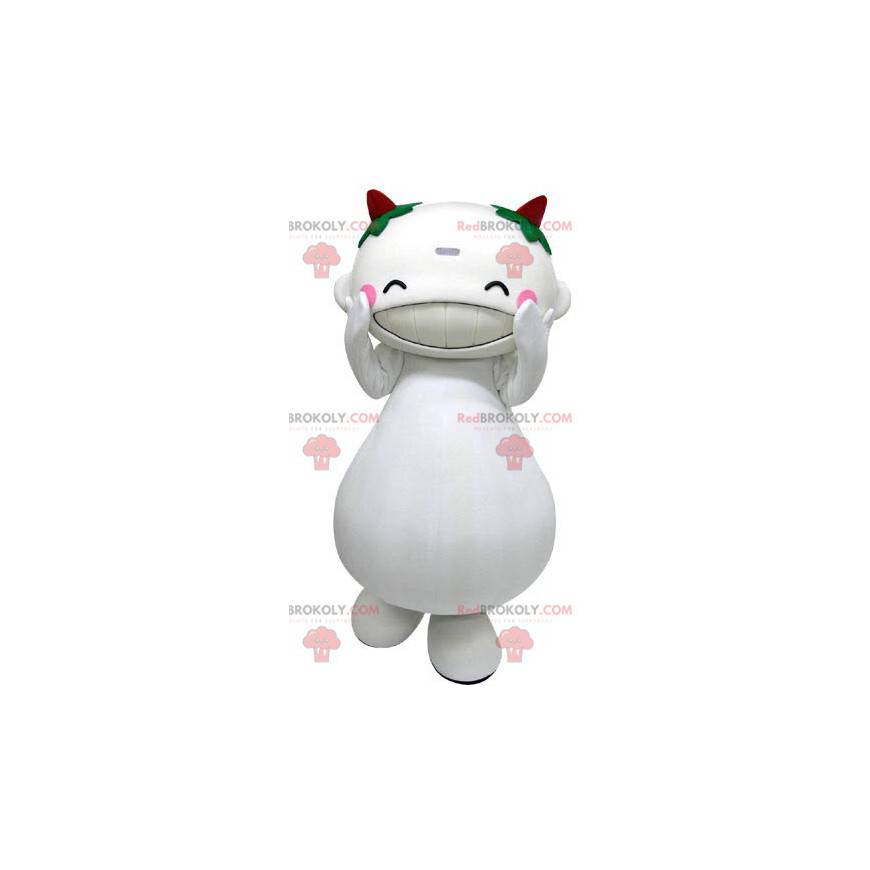 Mascotte grande uomo bianco che sembra ridere - Redbrokoly.com Mascotte grande uomo bianco che sembra ridere - Redbrokoly.com