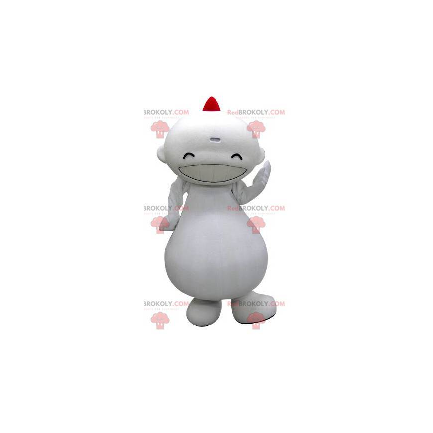 Maskot velký bílý muž hledá smích - Redbrokoly.com Maskot velký bílý muž hledá smích - Redbrokoly.com