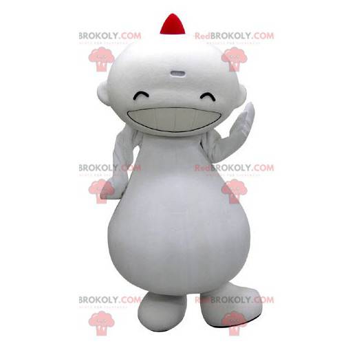 Mascot big white man looking laughing - Redbrokoly.com